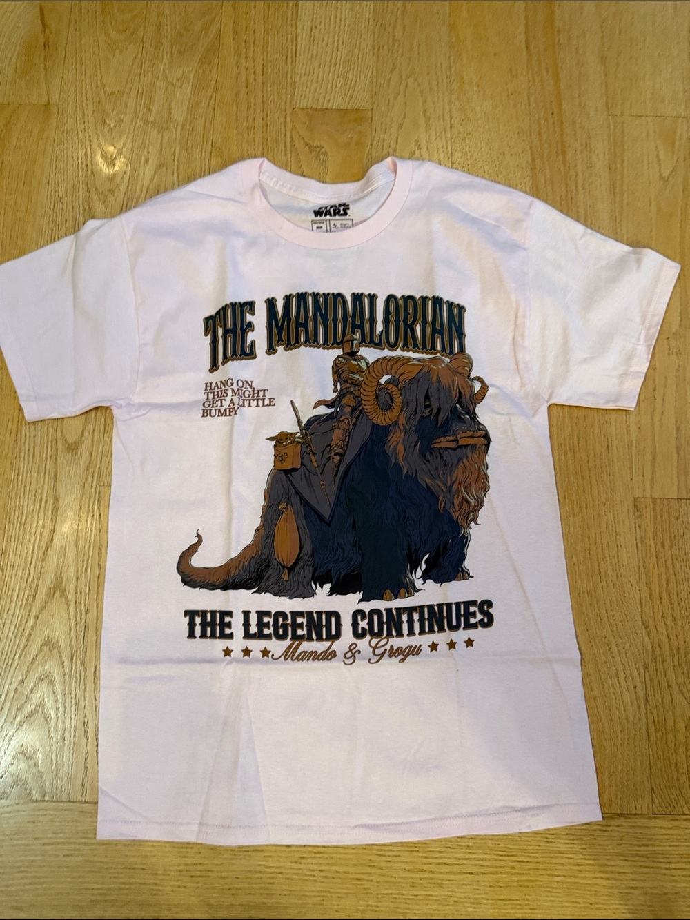 Star Wars Pink Short Sleeve Tee featuring The Mandalorian & Grogu Graphic